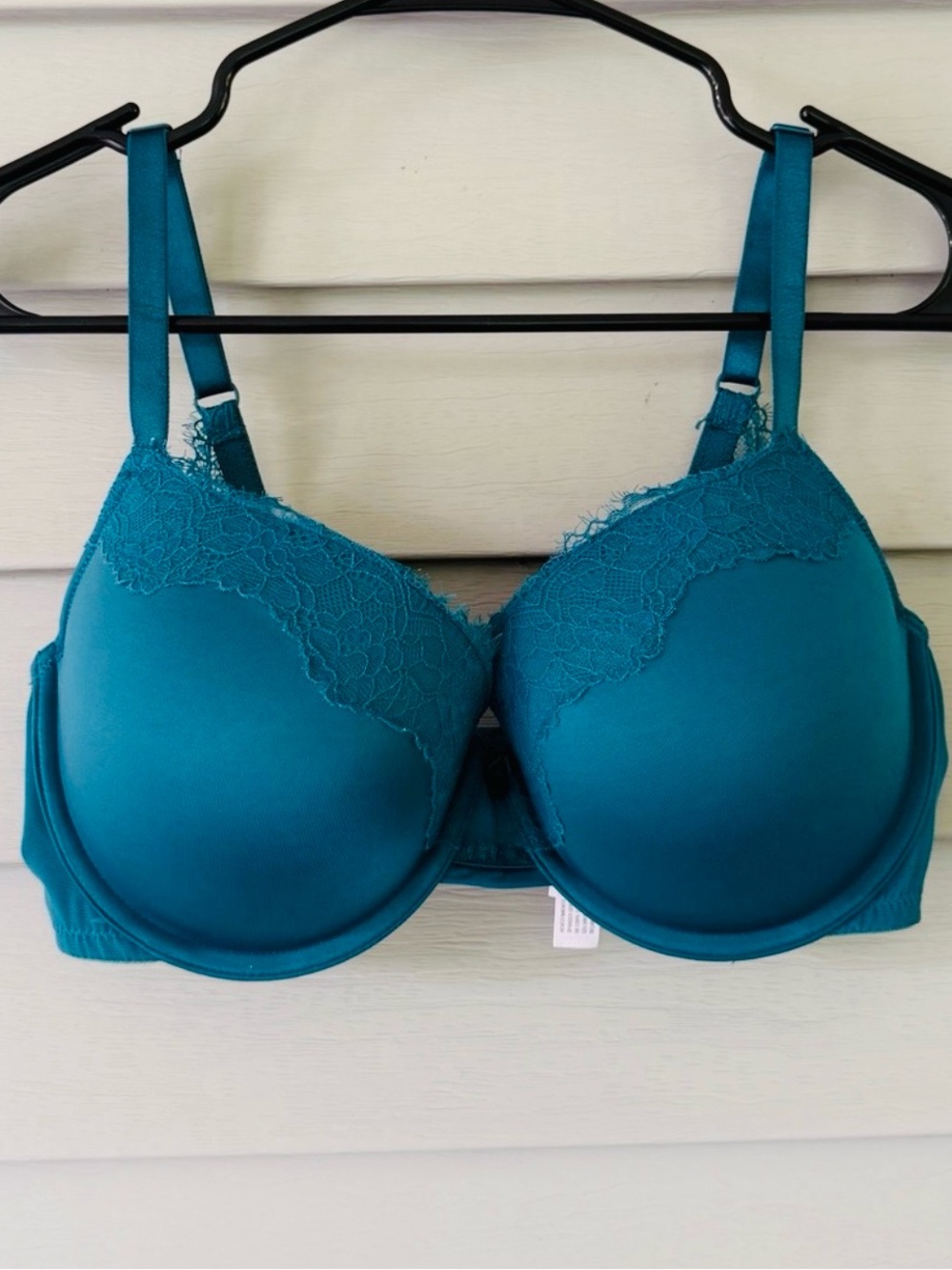 Auden Teal Smooth Lace-Trim Demi Coverage Bra - Women Intimates